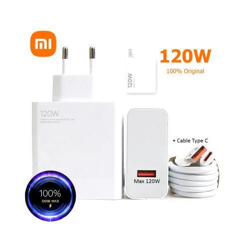 Chargeur Xiaomi 120W Type C Charge Rapide